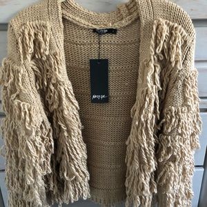 nasty gal fringe cardigan